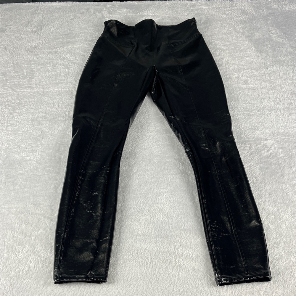 Spanx‎ Women’s Size S/Ch/P Black Faux Leather Leggings